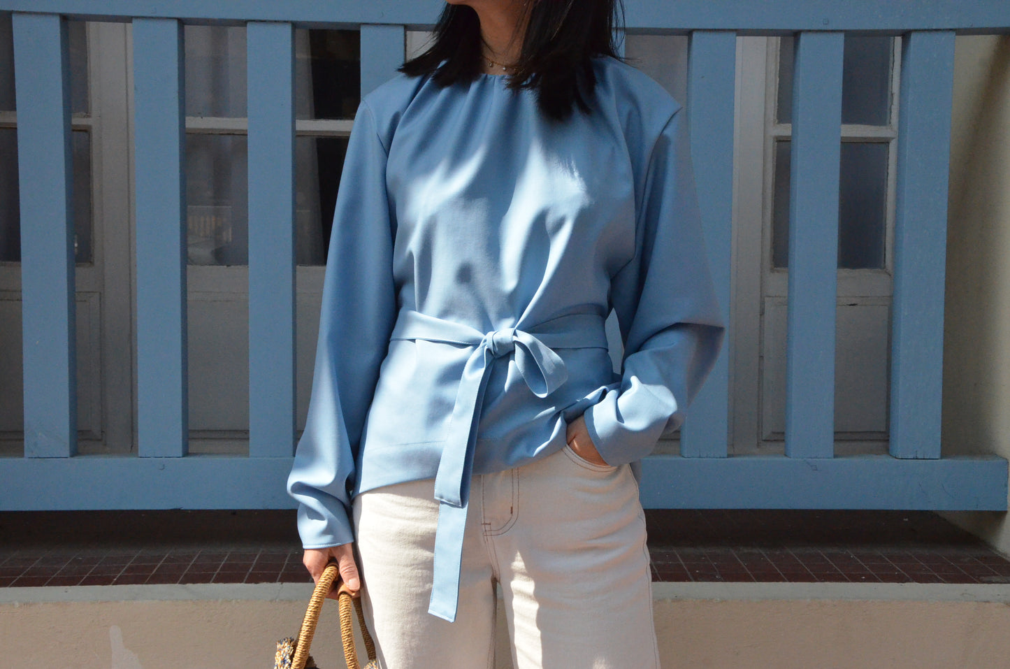Blouse Brise du soir bleue