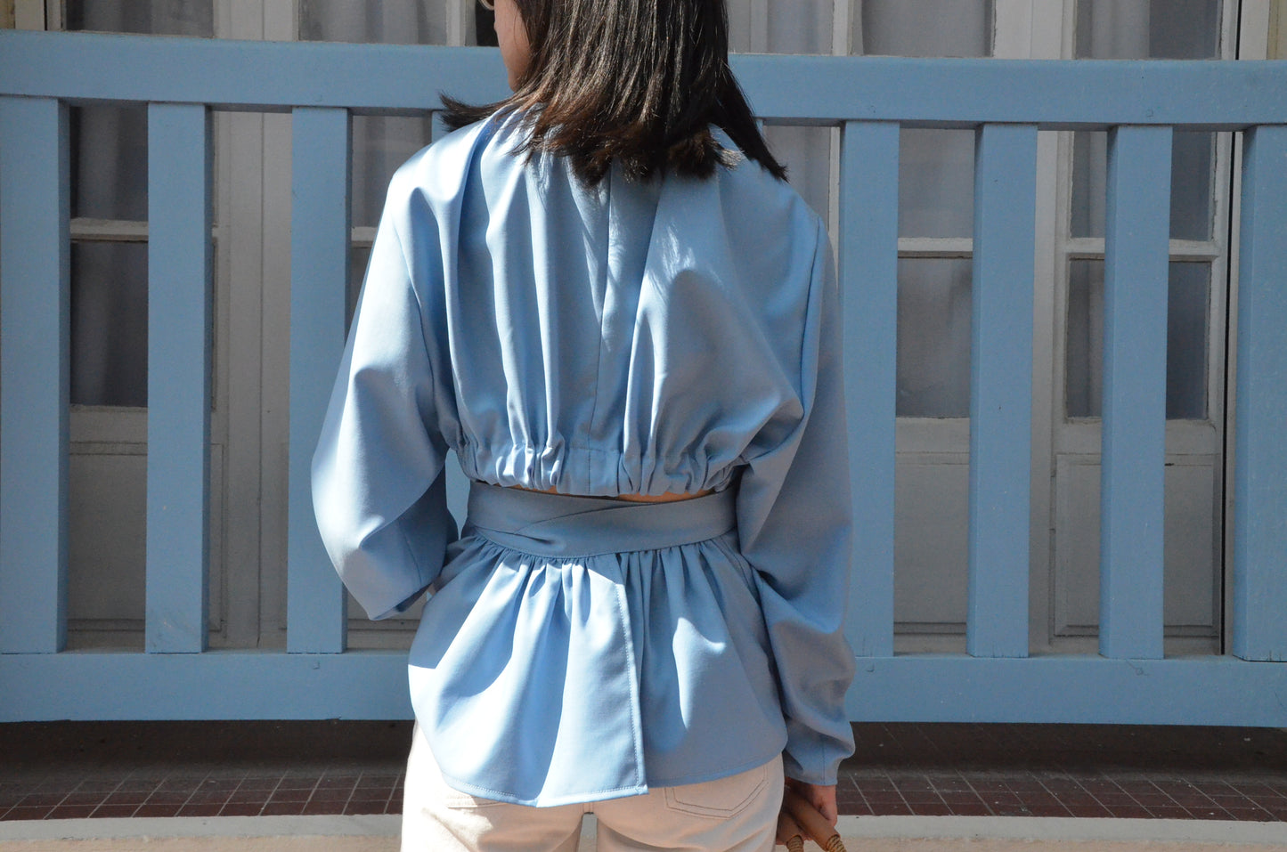 Blouse Brise du soir bleue