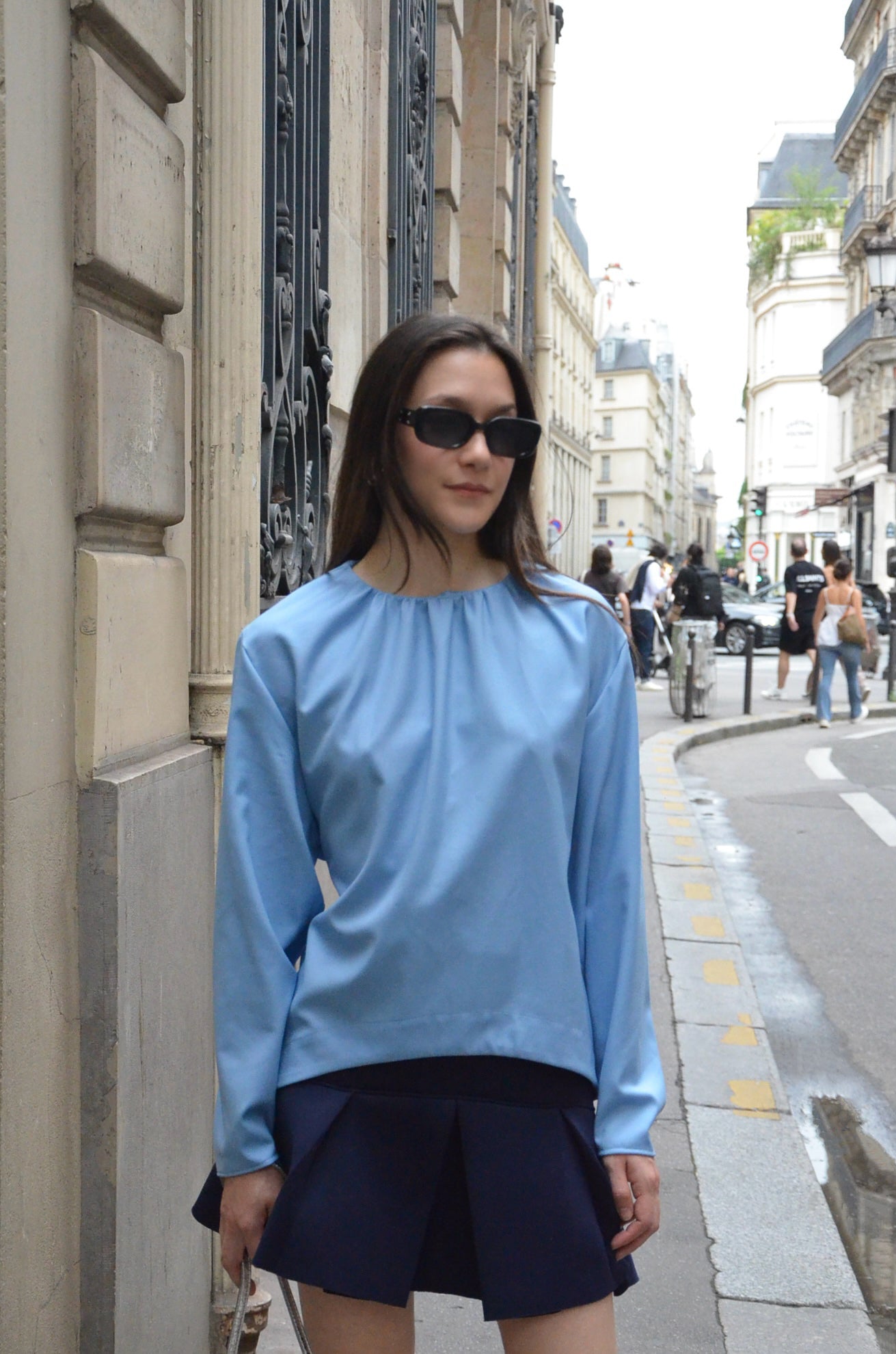 Blouse Brise du soir bleue