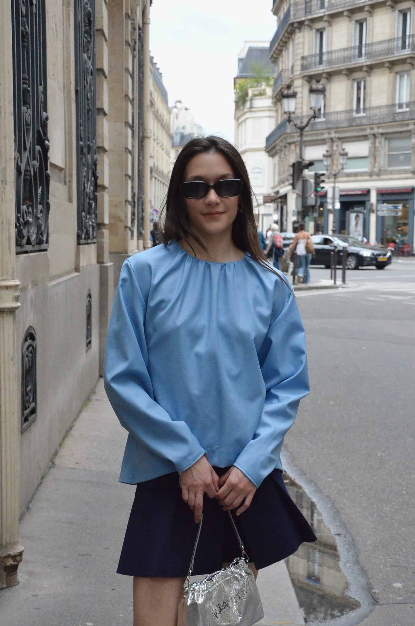Blouse Brise du soir bleue