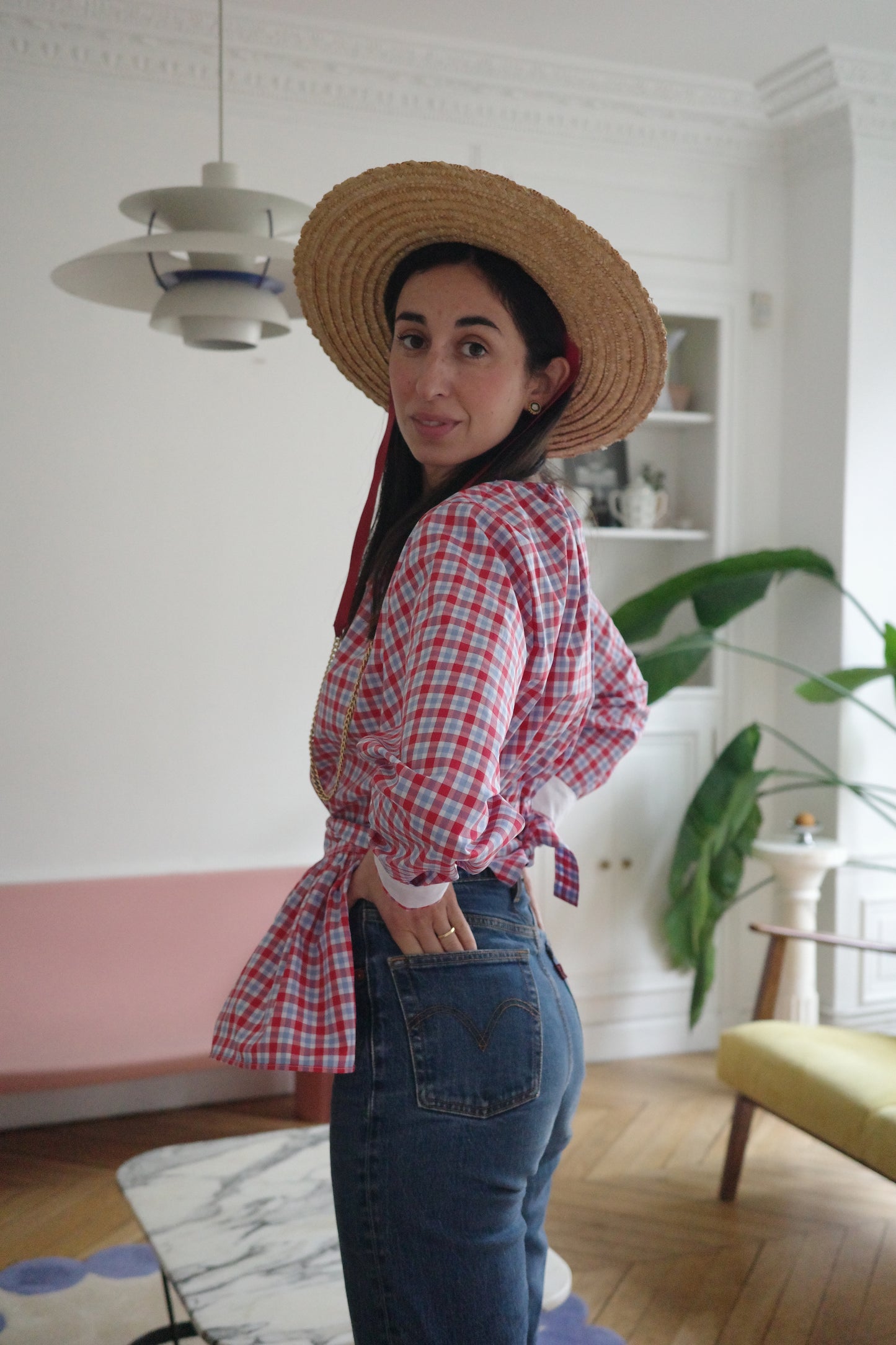 Blouse Brise du soir rouge
