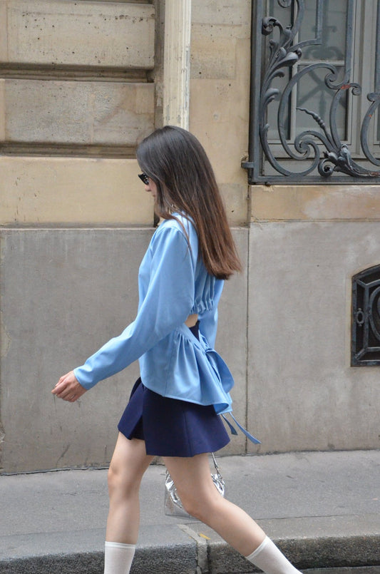 Blouse Brise du soir bleue
